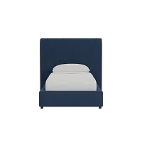 Grayton Peyton Dark Blue 54" Upholstered Platform Bed