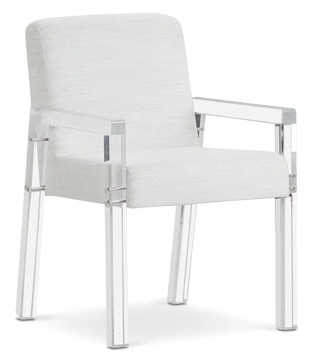 Ocean Drive White Acrylic Upholstered Arm Chair Ocean Drive White Acrylic Upholstered Arm Chair