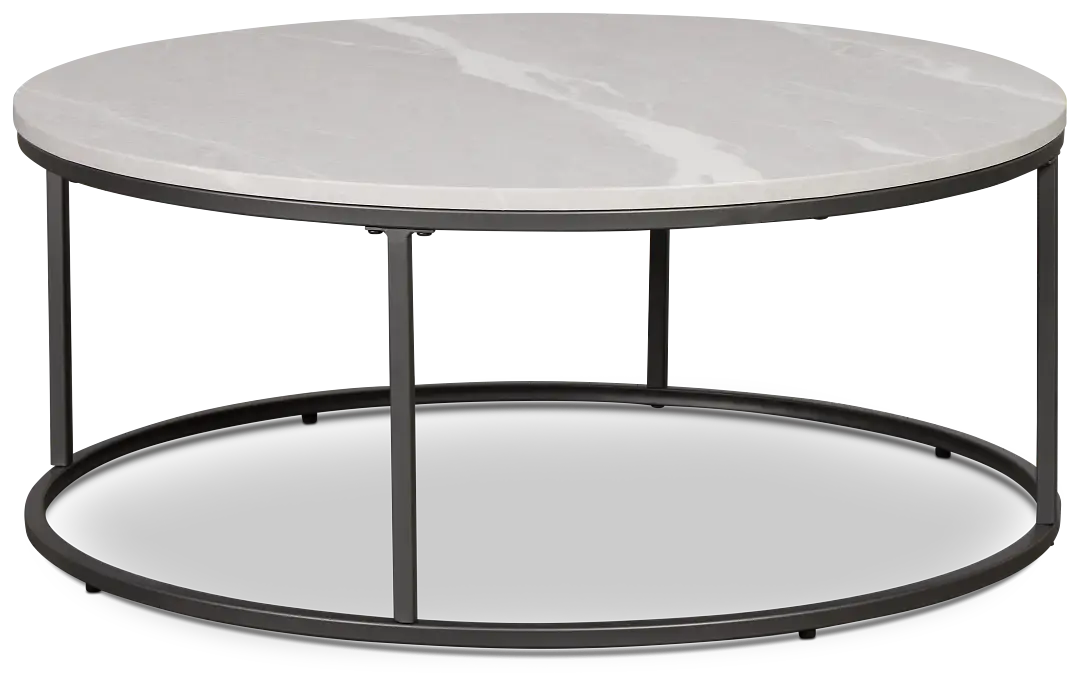 Joliet Gray Round Coffee Table Joliet Gray Round Coffee Table