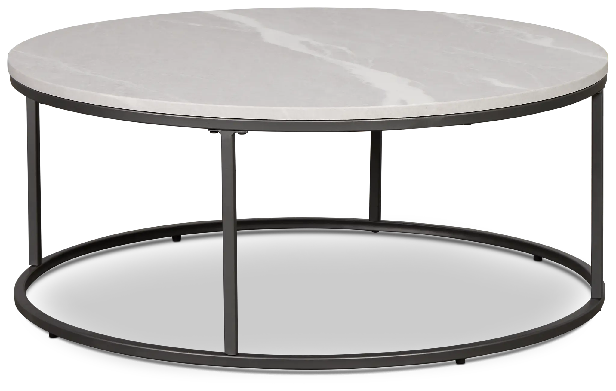 Joliet Gray Round Coffee Table Joliet Gray Round Coffee Table