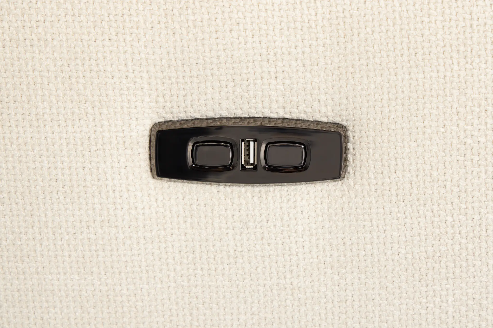 Keaton White Fabric Power Recliner With Power Headrest Keaton White Fabric Power Recliner With Power Headrest