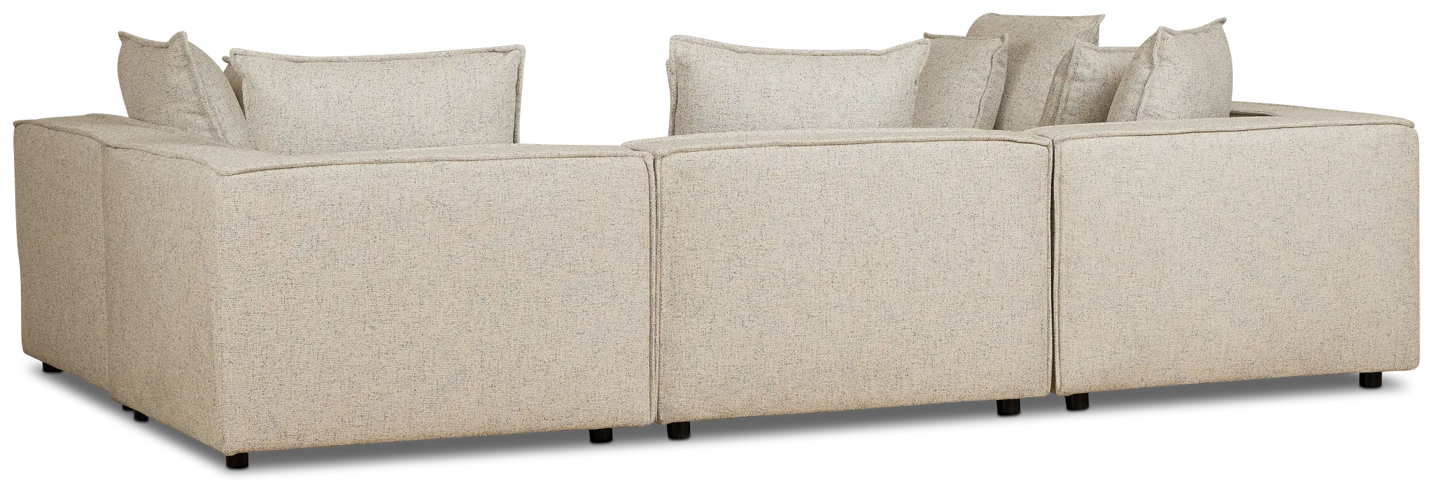 Tatum Beige Fabric 6-piece Modular Sectional