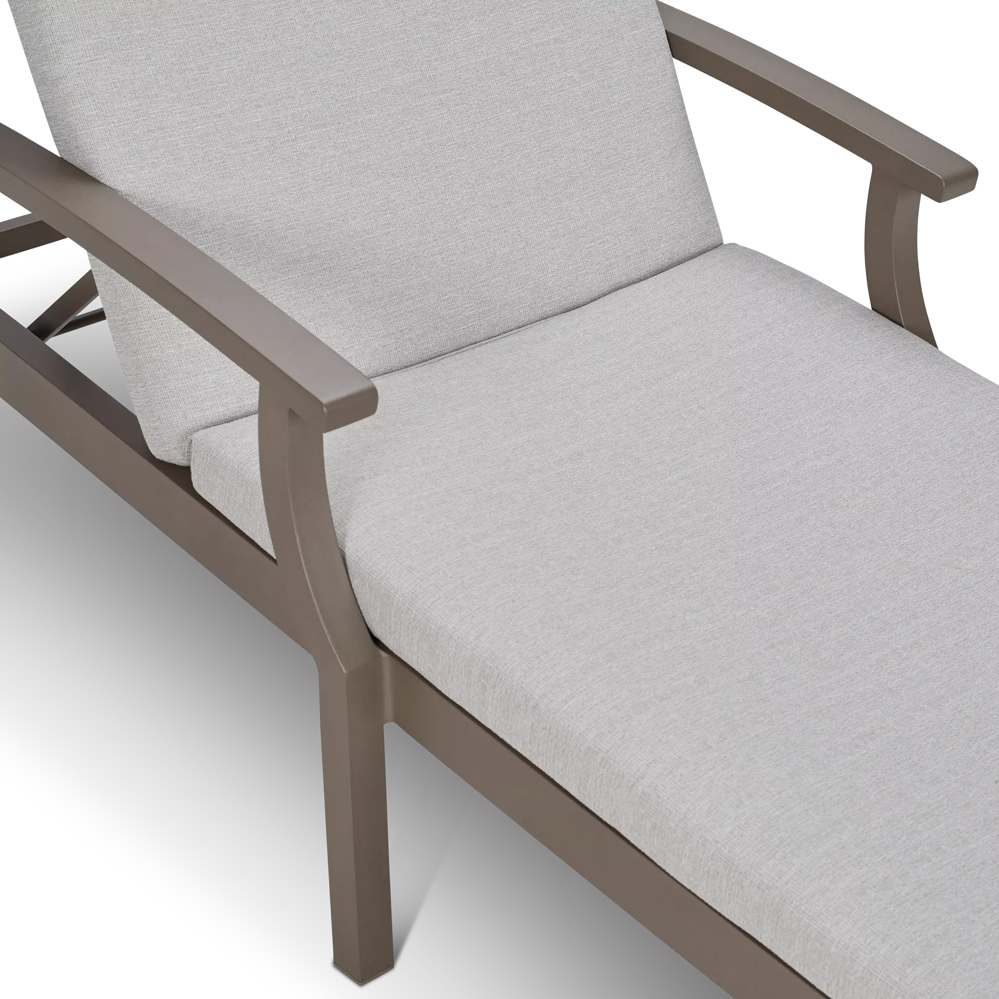 Raleigh Gray Aluminum Cushioned Chaise Raleigh Gray Aluminum Cushioned Chaise