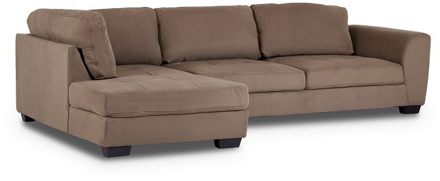 Perry Dark Taupe Micro Left Chaise Sectional (2)