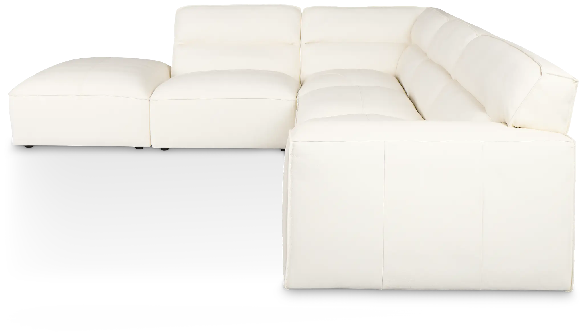 Blanca White Leather 5-piece Bumper Sectional Blanca White Leather 5-piece Bumper Sectional