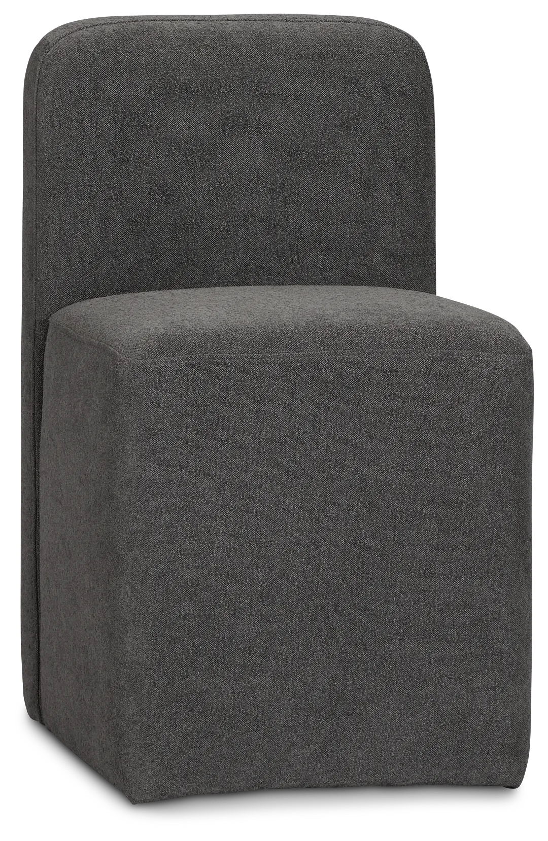 Rex Dark Gray Castored Upholstered Side Chair
