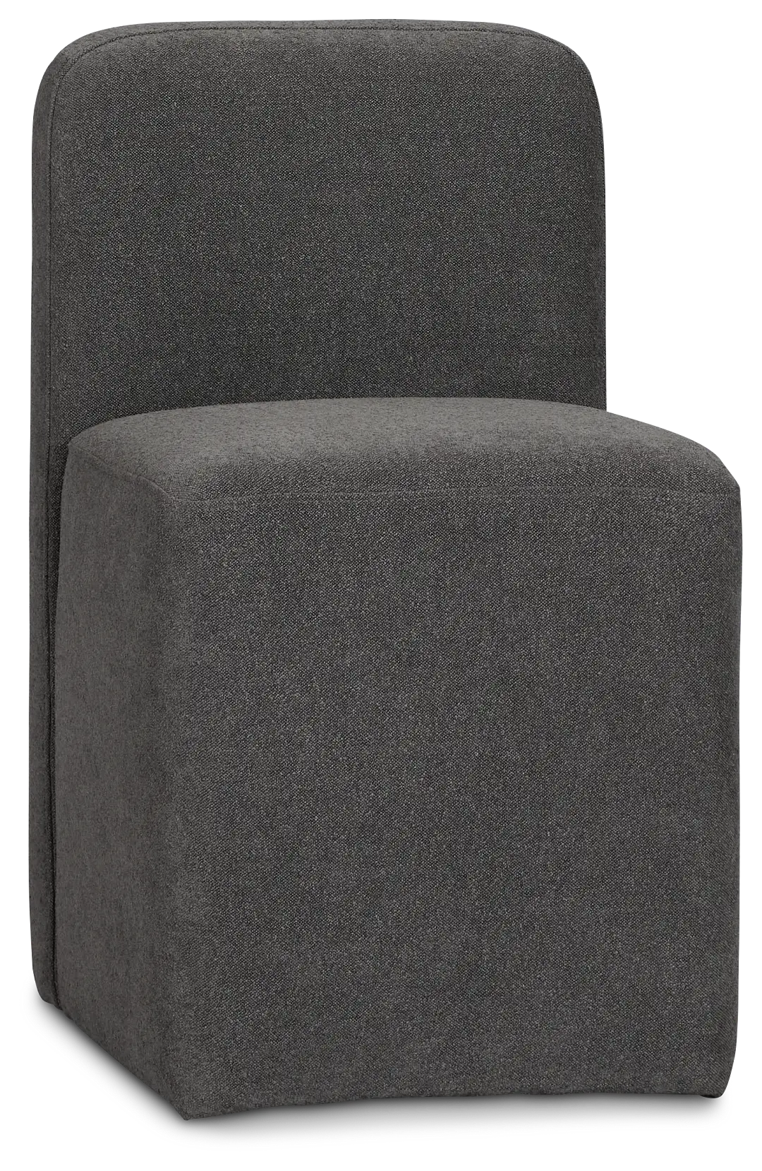 Rex Dark Gray Castored Upholstered Side Chair Rex Dark Gray Castored Upholstered Side Chair