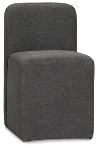 Rex Dark Gray Castored Upholstered Side Chair
