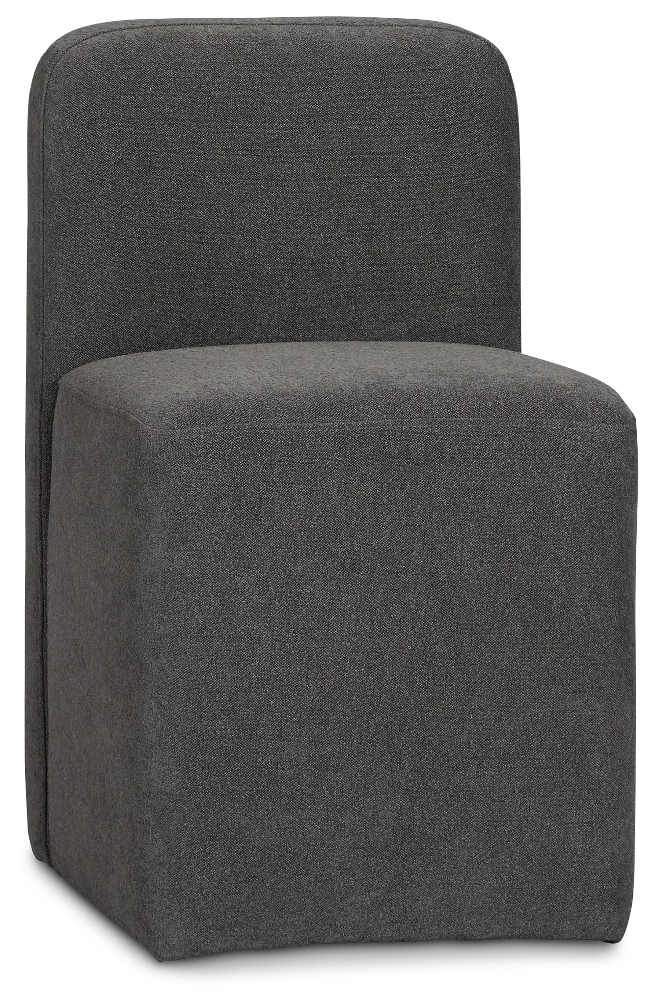 Rex Dark Gray Castored Upholstered Side Chair