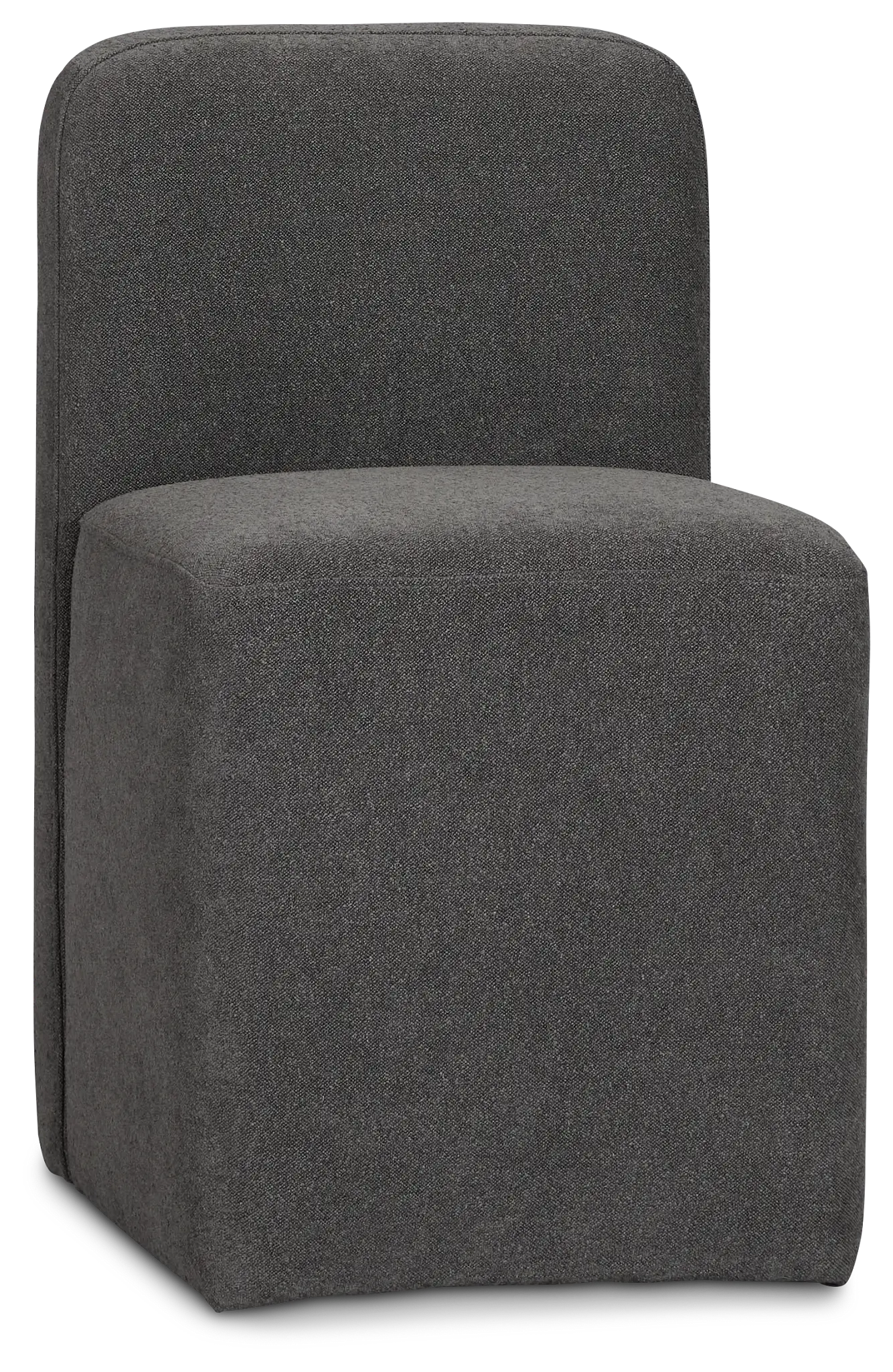 Rex Dark Gray Castored Upholstered Side Chair Rex Dark Gray Castored Upholstered Side Chair