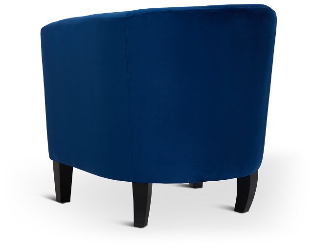 Stanton Dark Blue Velvet Accent Chair