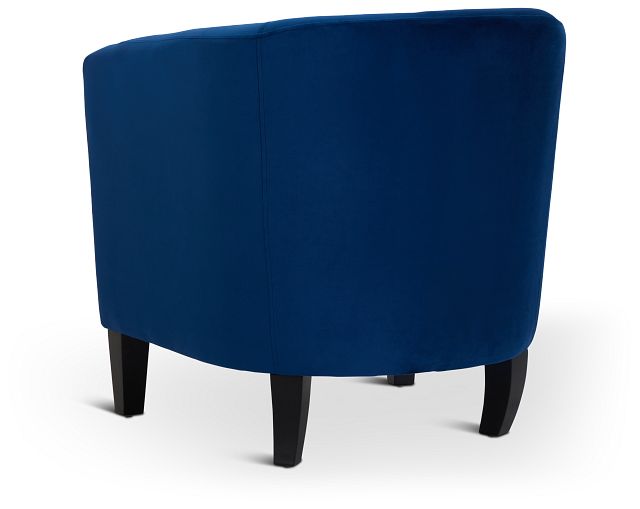 Stanton Dark Blue Velvet Accent Chair (4)