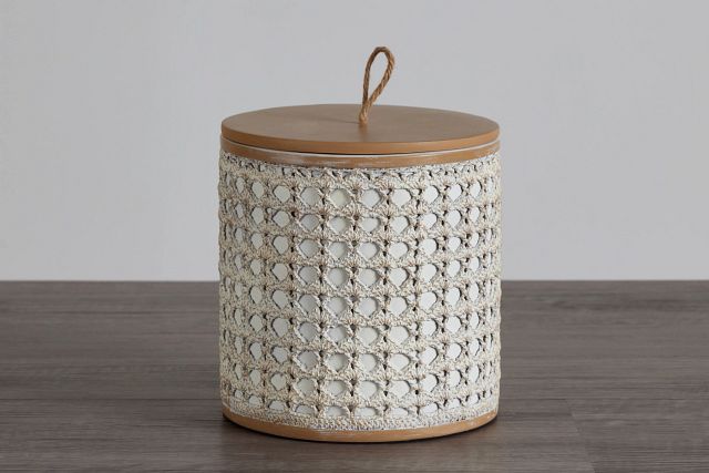 Luxe White Large Canister