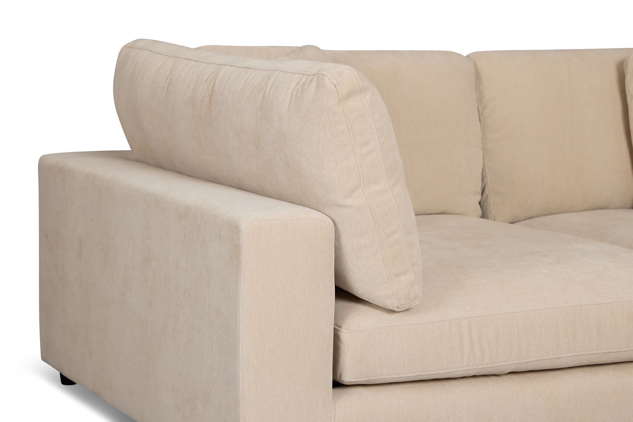 Lounge Light Beige Fabric Medium Left Chaise Sectional
