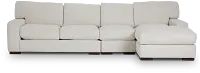 Veronica White Down Small Right Chaise Sectional