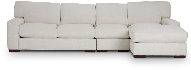 Veronica White Down Small Right Chaise Sectional