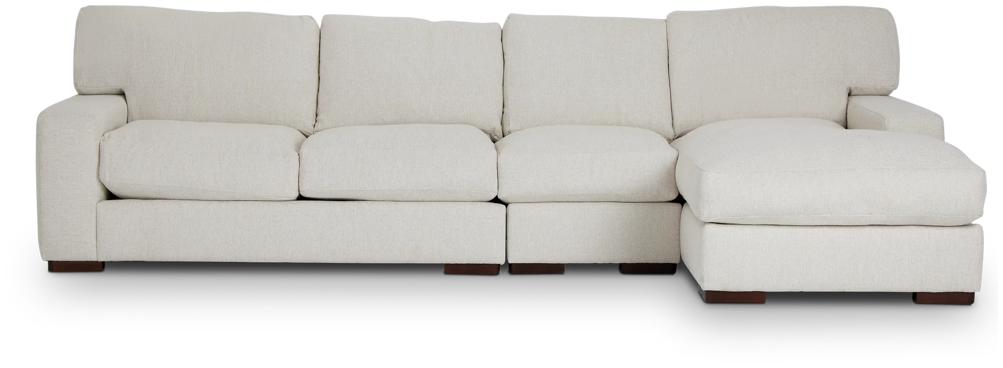 Veronica White Down Small Right Chaise Sectional