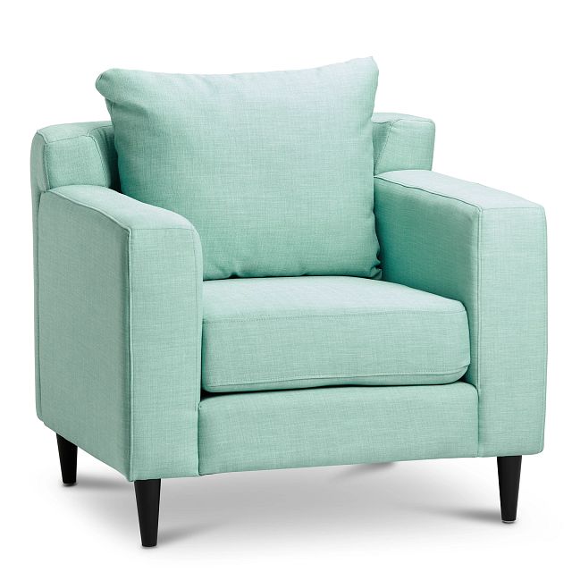 Novara Light Blue Fabric Accent Chair