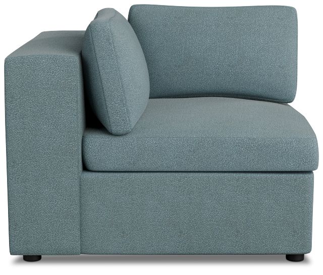 Destin Sutton Blue Fabric Corner Chair