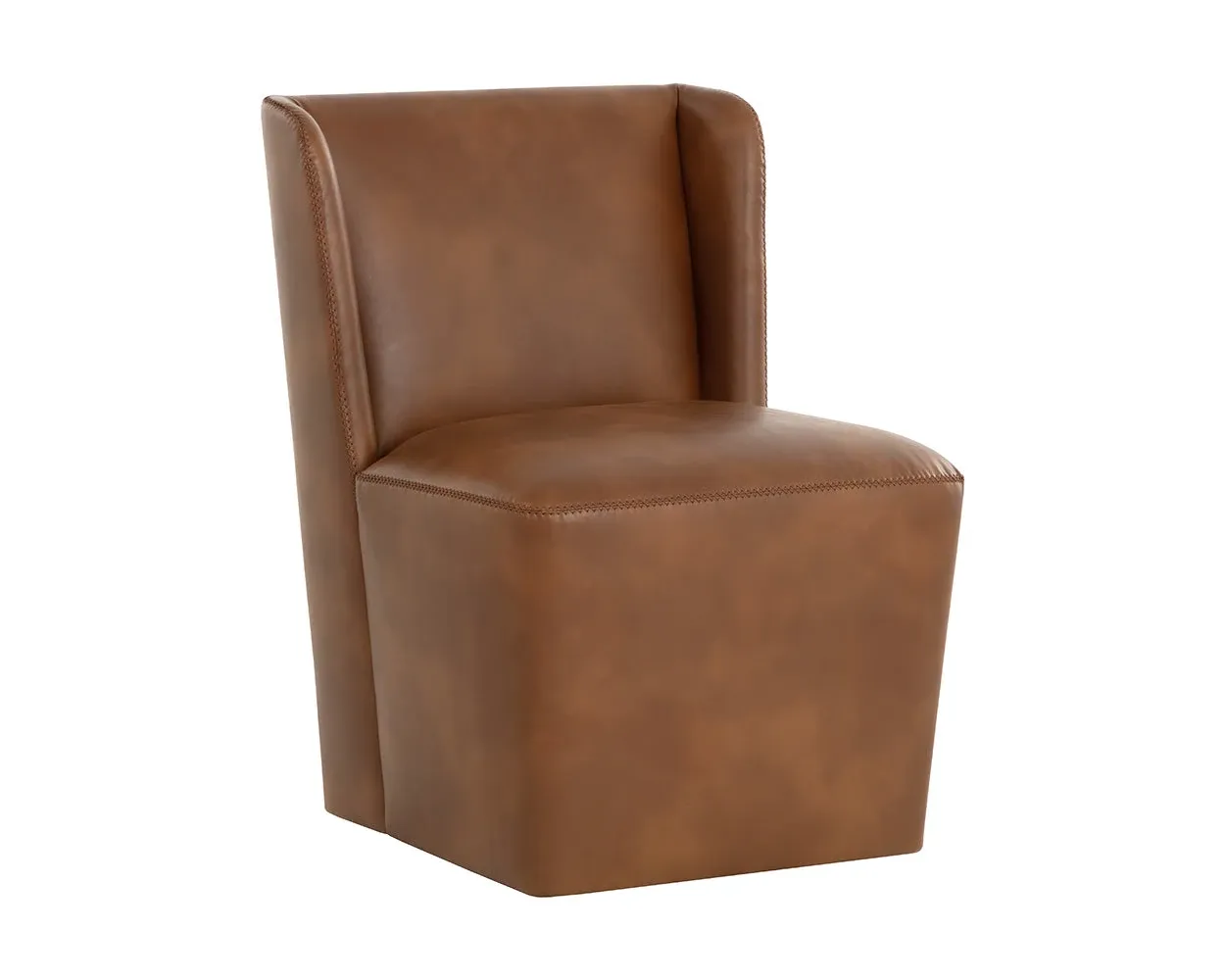 Breve Brown Lthr/vinyl Upholstered Side Chair