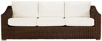 Canyon Dark Brown White Sofa