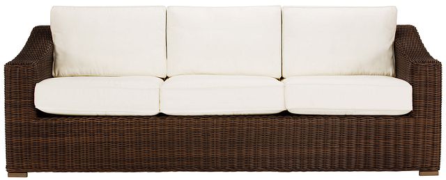 Canyon Dark Brown White Sofa