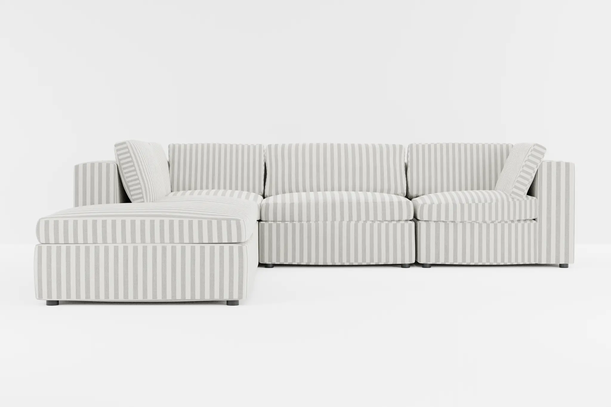 Destin Sea Lane Dark Gray Fabric 5pc Bumper Sectional Destin Sea Lane Dark Gray Fabric 5pc Bumper Sectional