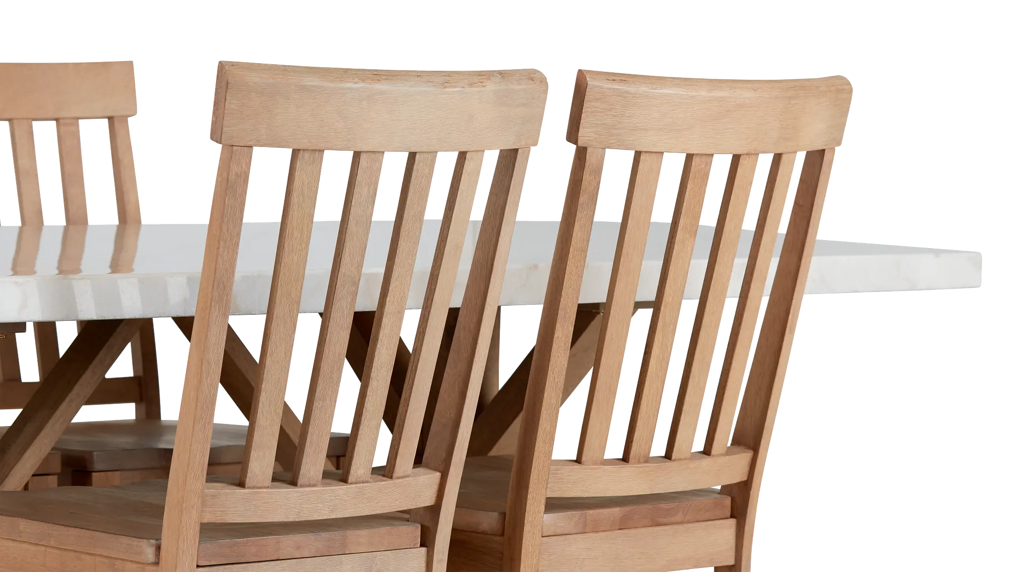 Somerset Light Tone Marble Rectangular Table & 4 Wood Chairs Somerset Light Tone Marble Rectangular Table & 4 Wood Chairs