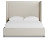 Captiva Suave Beige 60" Upholstered Shelter Bed