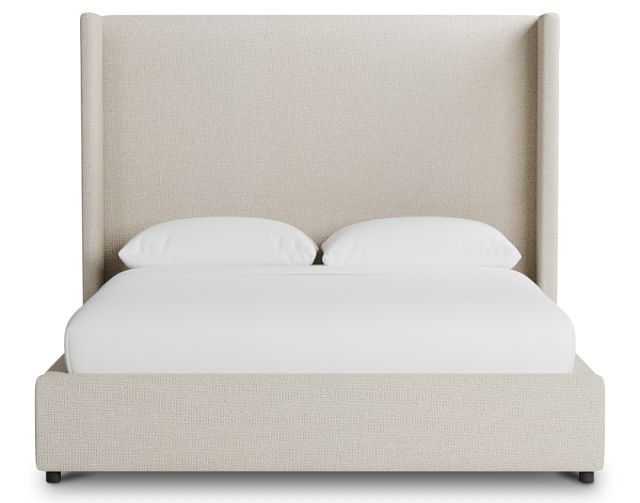 Captiva Suave Beige 60" Upholstered Shelter Bed