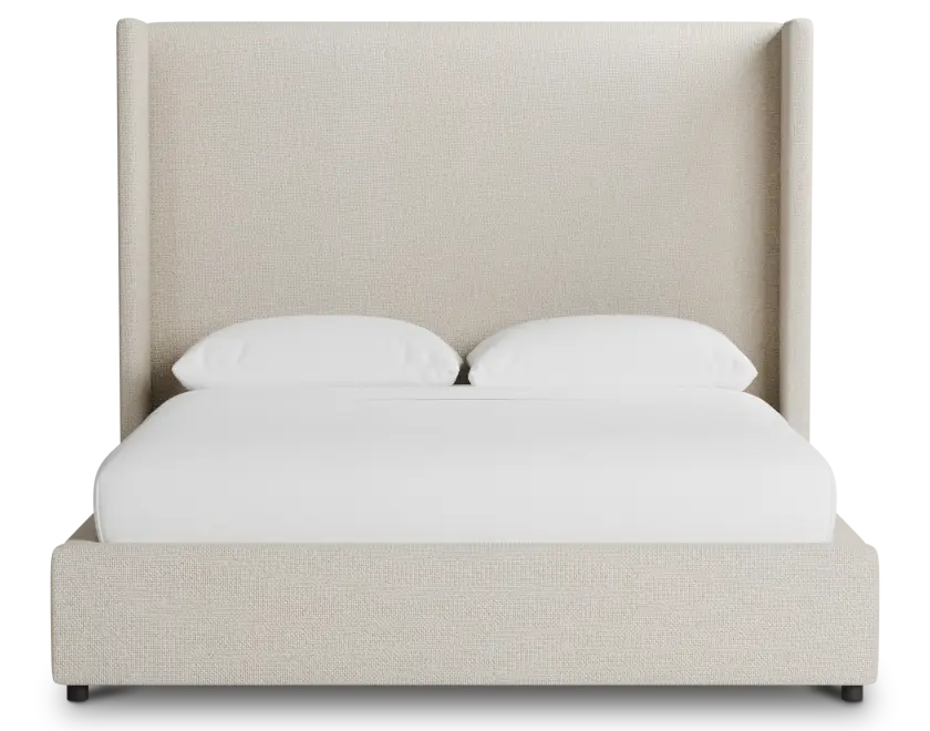 Captiva Suave Beige 60" Upholstered Shelter Bed Captiva Suave Beige 60" Upholstered Shelter Bed