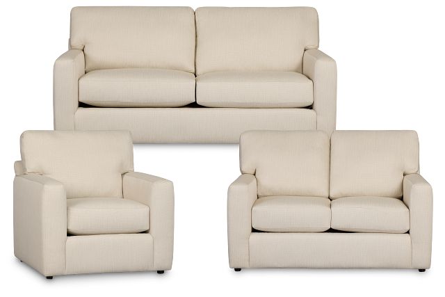 Rhodes Beige Fabric Living Room