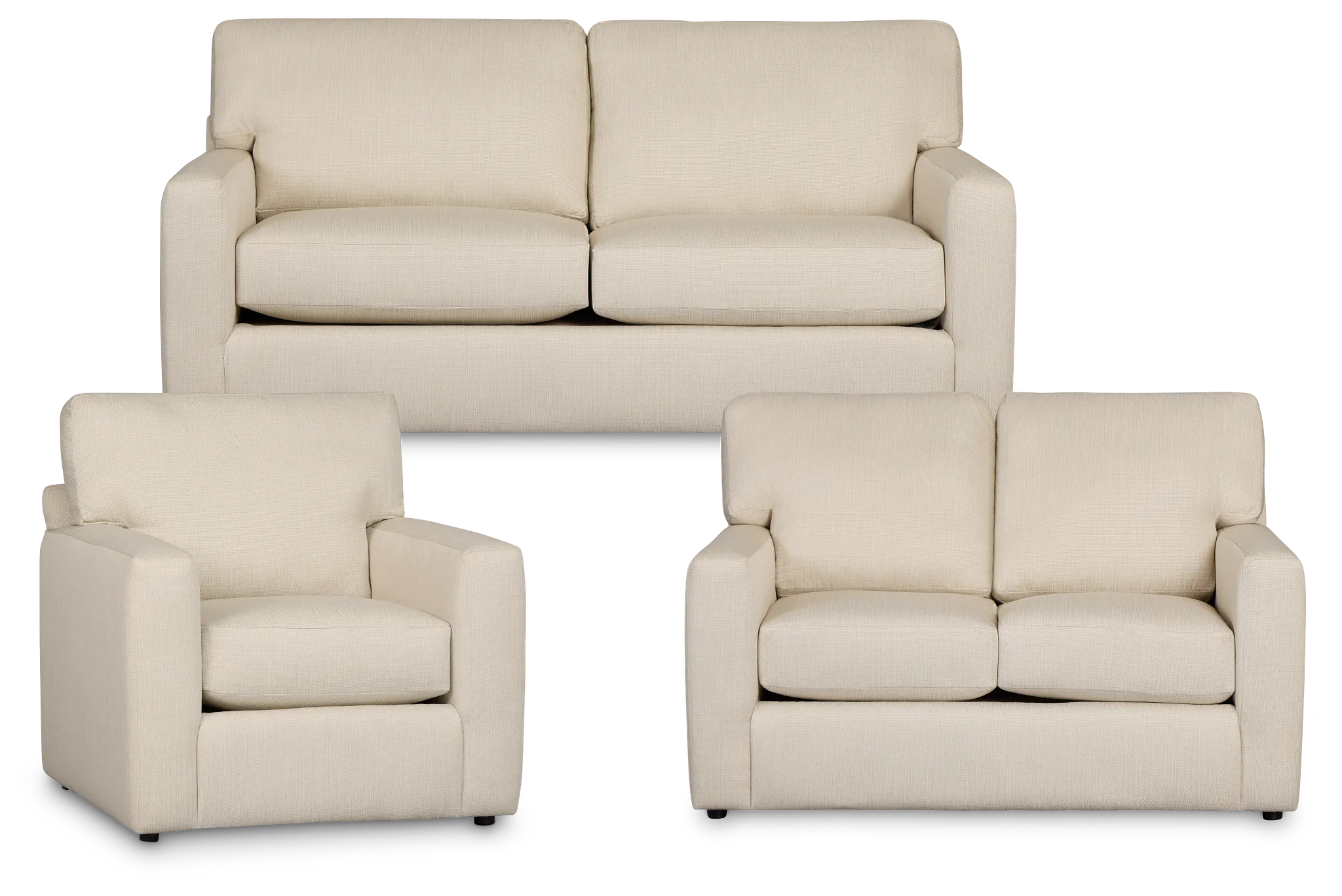 Rhodes Beige Fabric Living Room