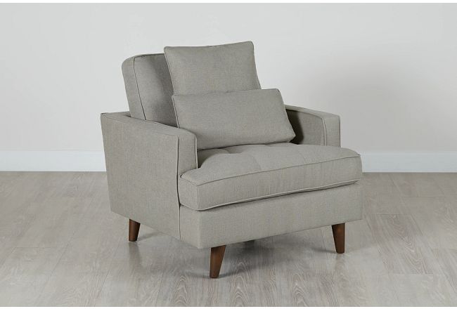 Tori Light Gray Fabric Chair