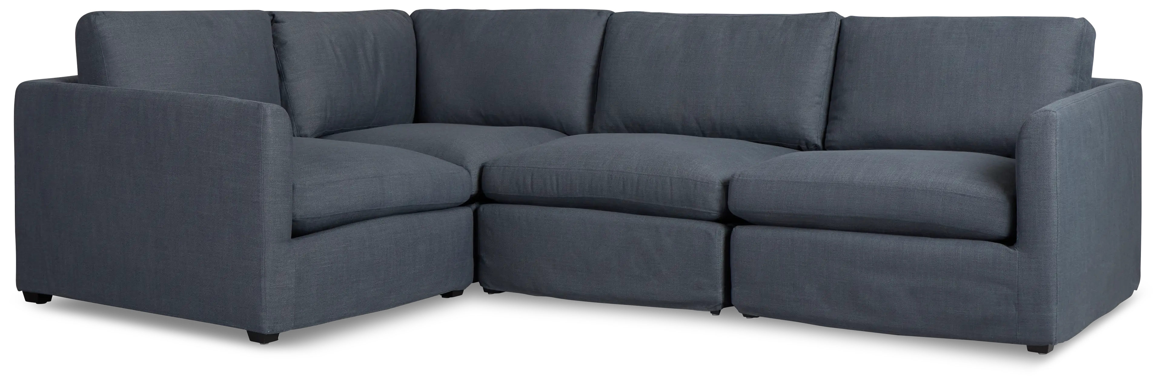 Willow Navy Fabric Small Two-arm Sectional Willow Navy Fabric Small Two-arm Sectional