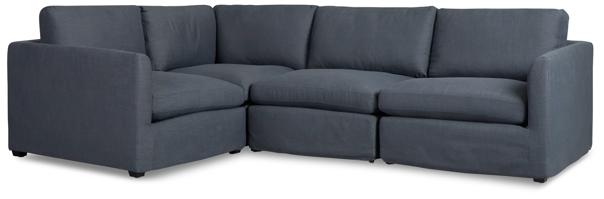 Willow Navy Fabric Small Two-arm Sectional Willow Navy Fabric Small Two-arm Sectional