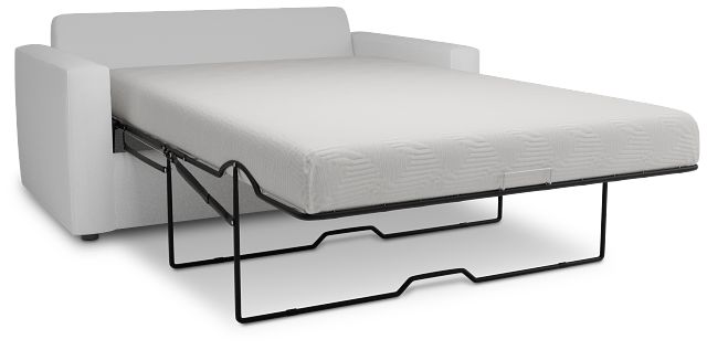 Siesta Suave White Fabric Memory Foam Sleeper