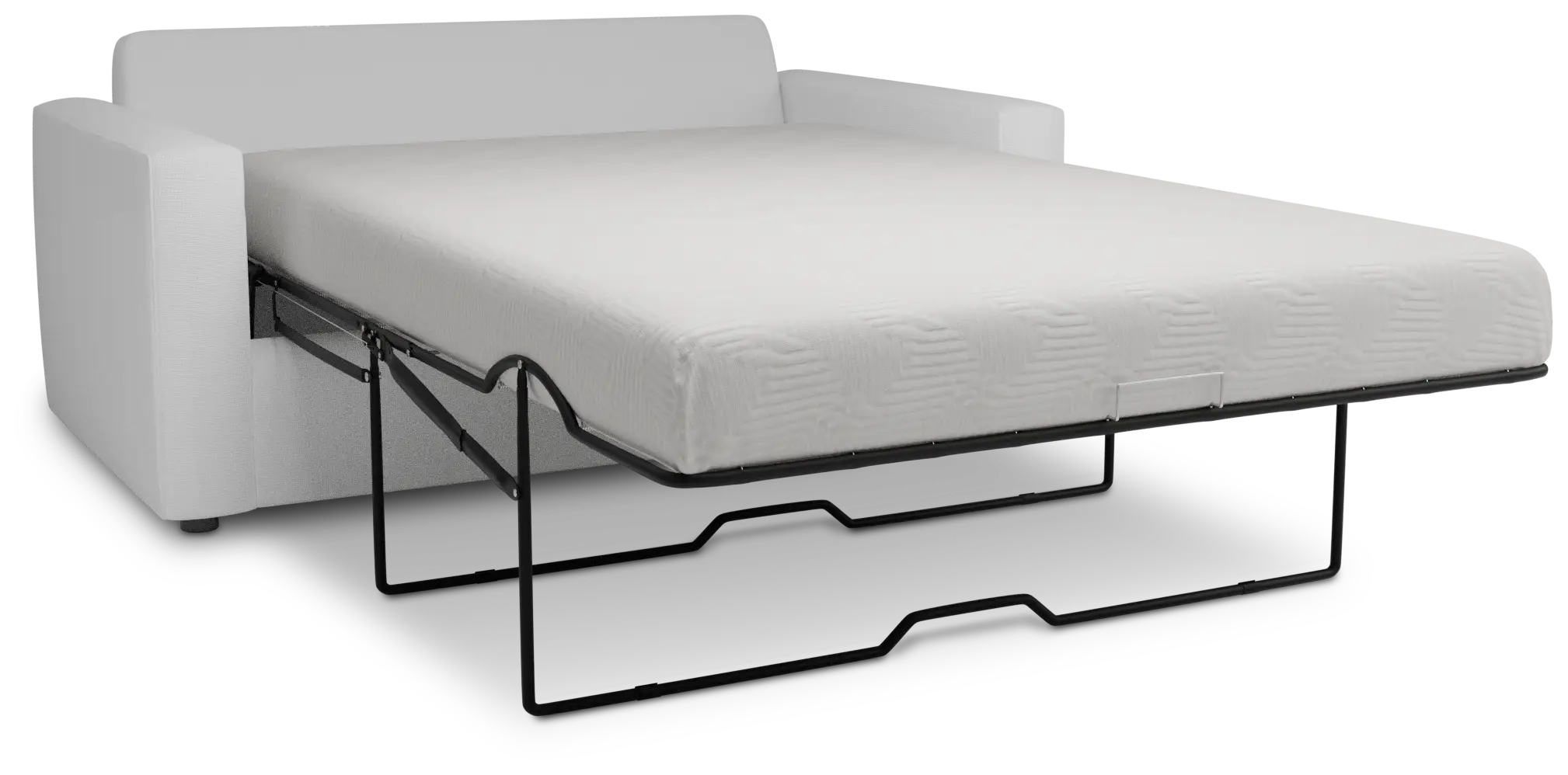 Siesta Suave White Fabric Memory Foam Sleeper Siesta Suave White Fabric Memory Foam Sleeper