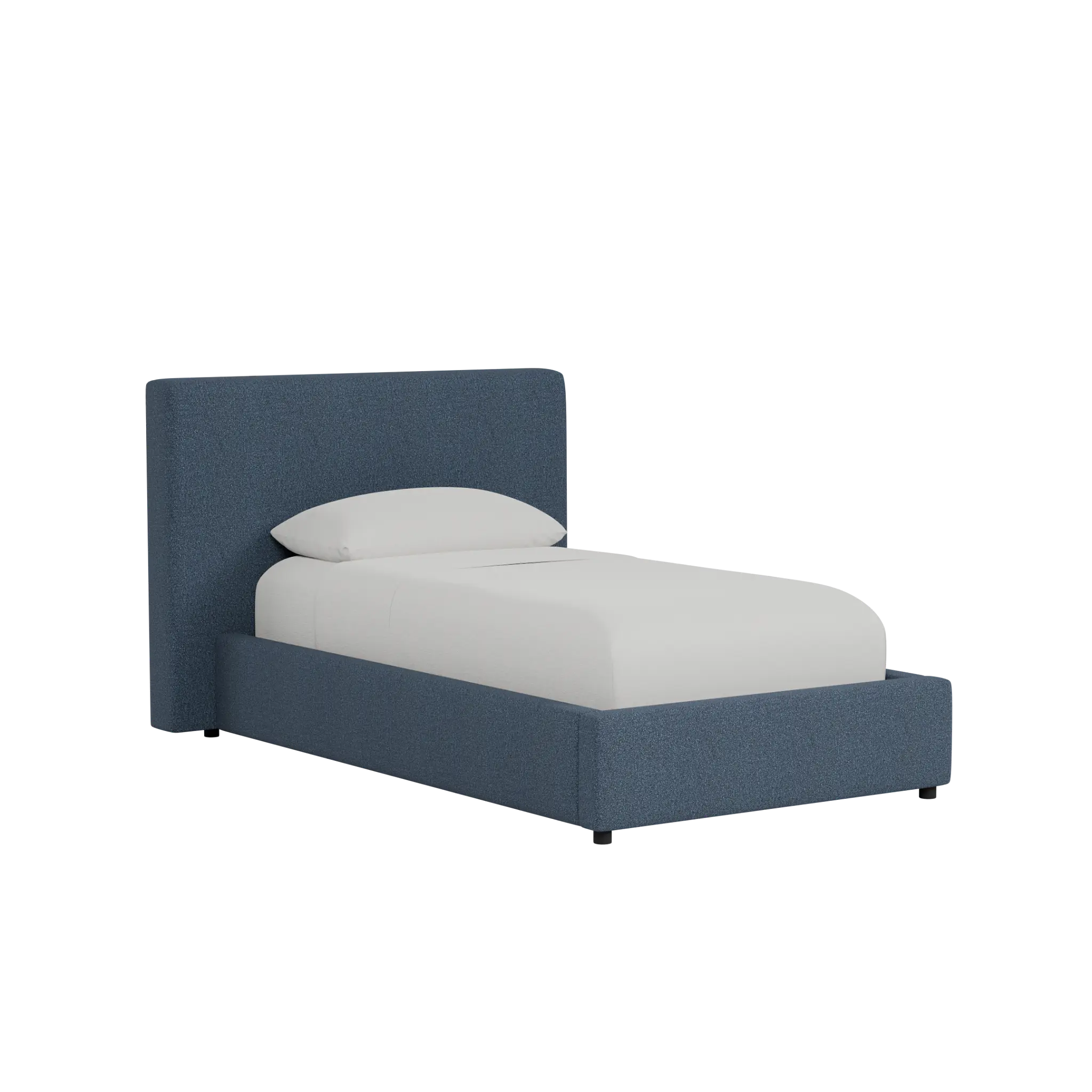 Grayton Elite Dark Blue 44" Upholstered Platform Bed Grayton Elite Dark Blue 44" Upholstered Platform Bed