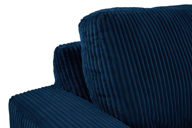 Charlie Dark Blue Fabric Small Two-arm Sectional