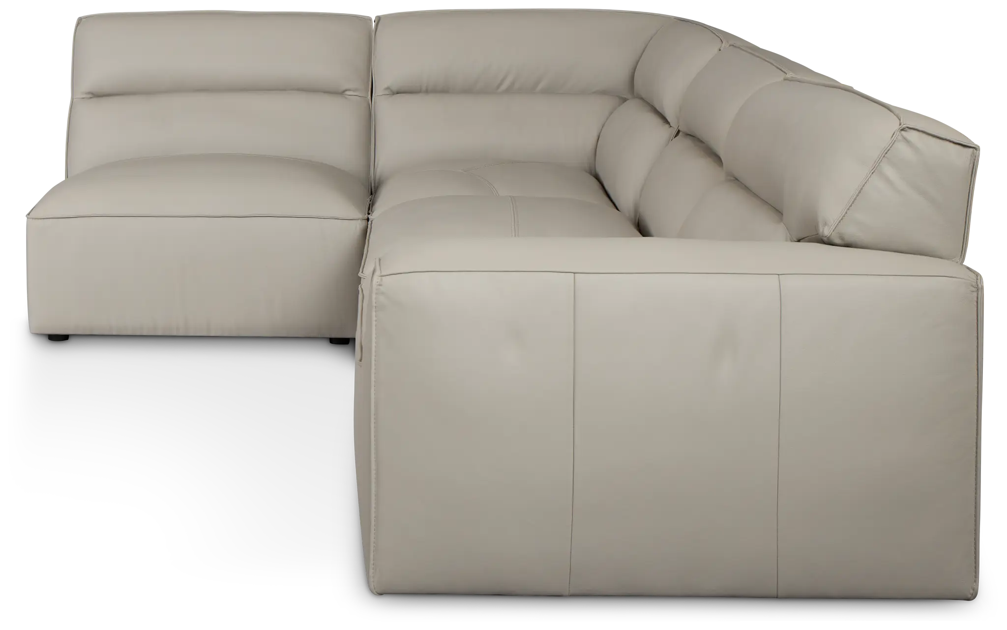 Blanca Gray Leather 4-piece Modular Sectional Blanca Gray Leather 4-piece Modular Sectional