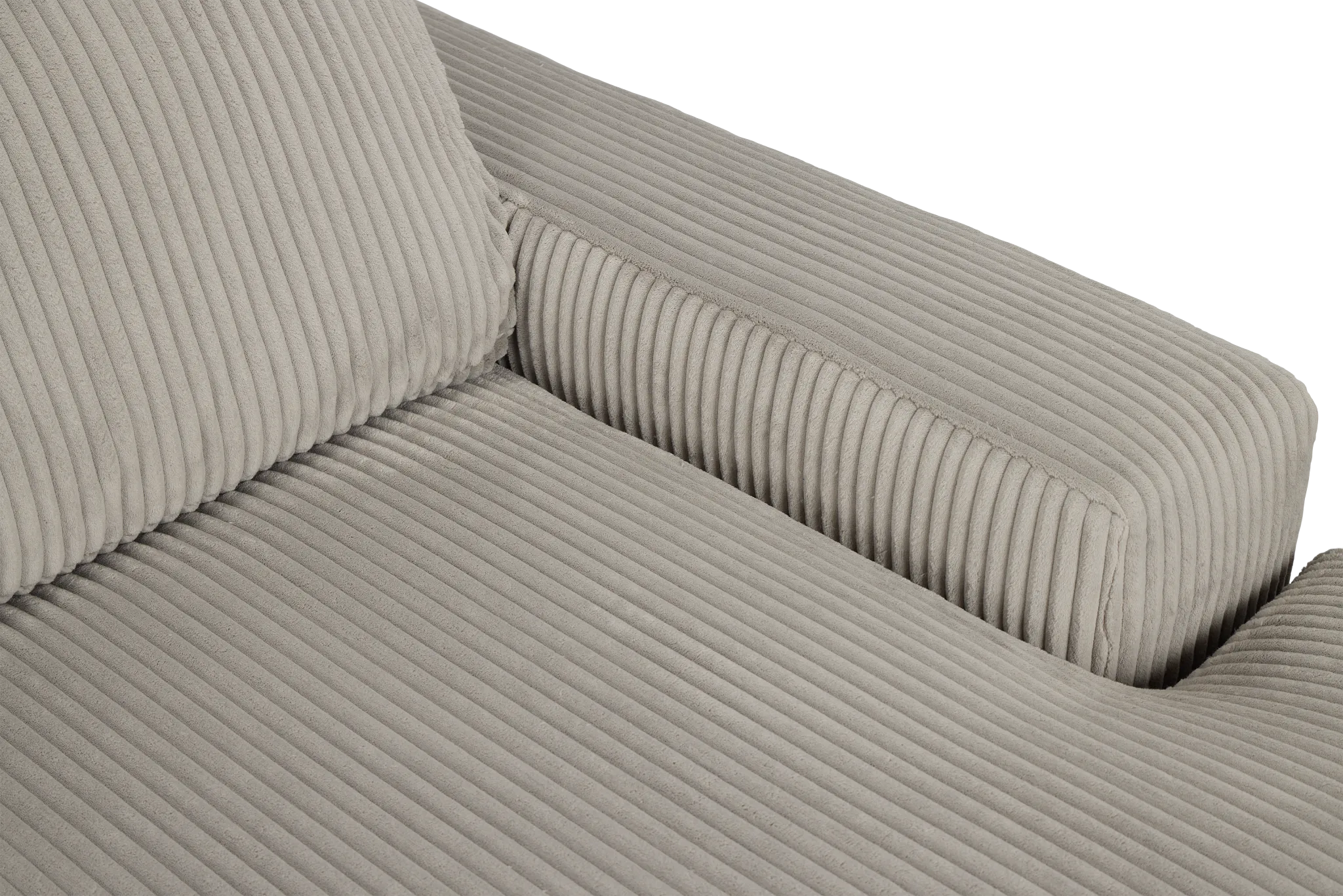 Charlie Gray Fabric Small Right Chaise Sectional