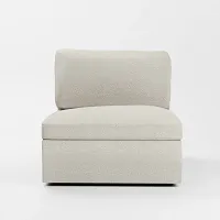 Destin Elite Ivory Fabric Swivel Chair