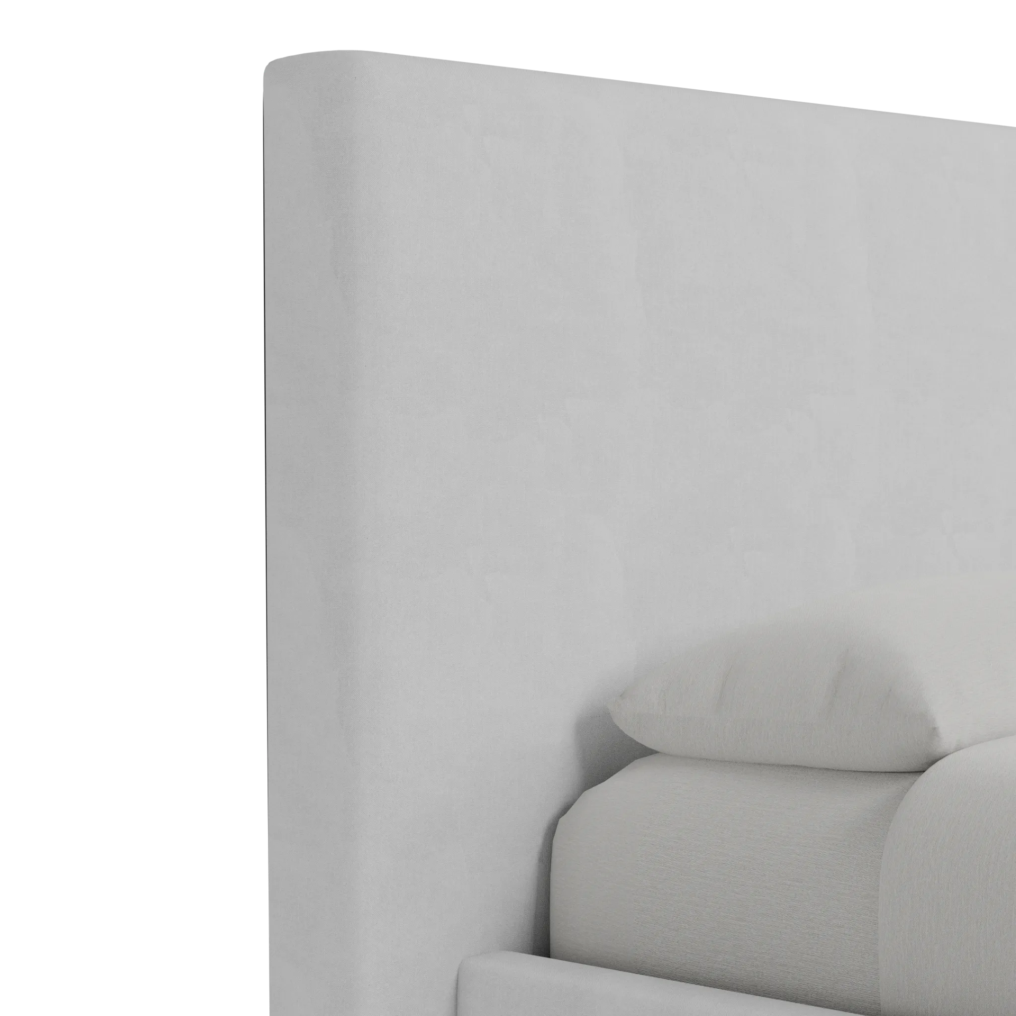 Grayton Peyton White 54" Upholstered Platform Bed