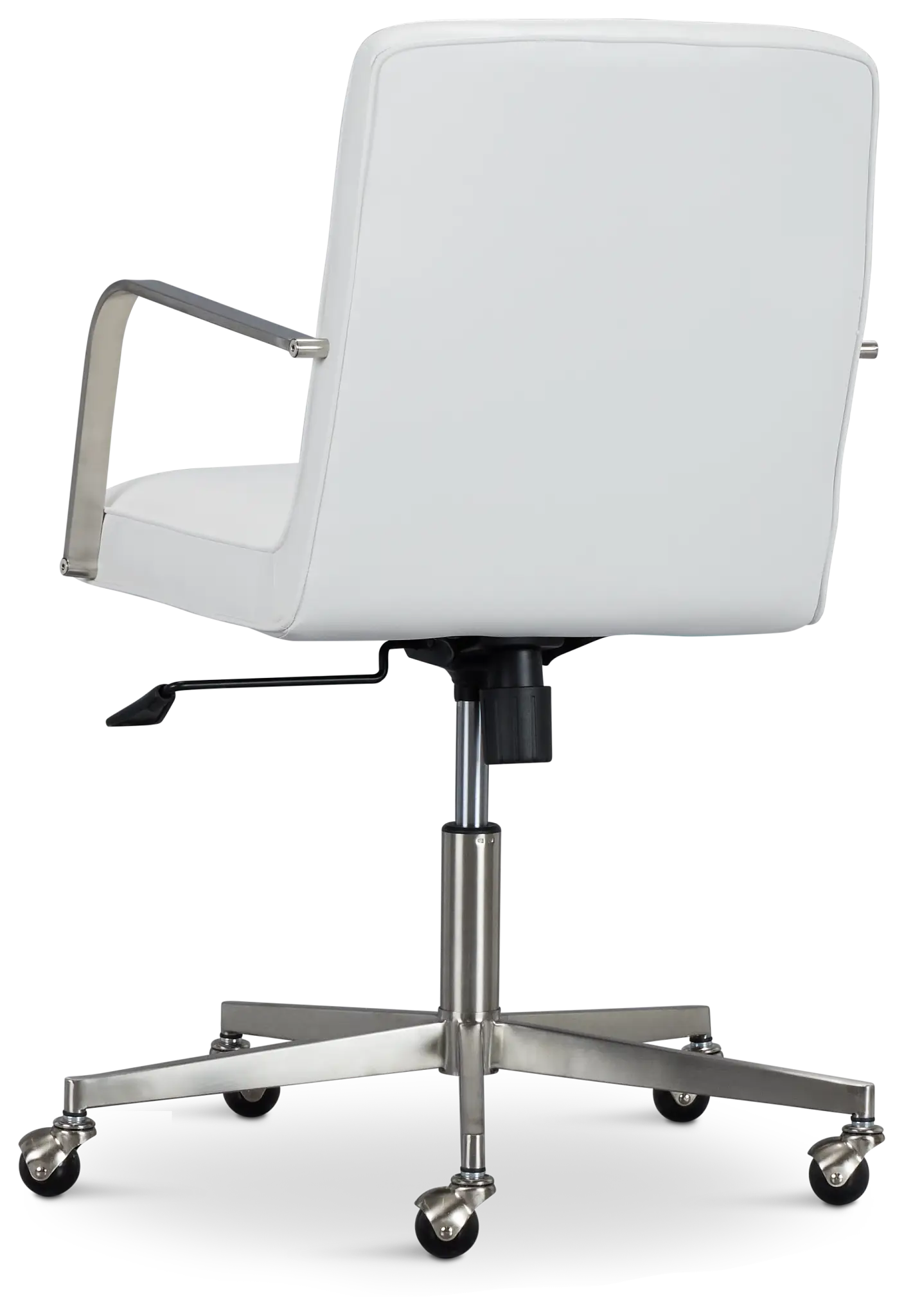 Haven White Chrome Upholstered Desk Chair Haven White Chrome Upholstered Desk Chair