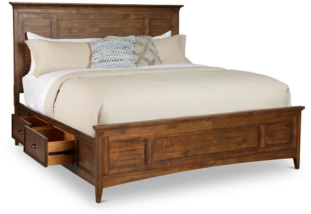 Heron Cove Mid Tone Panel Storage Bed
