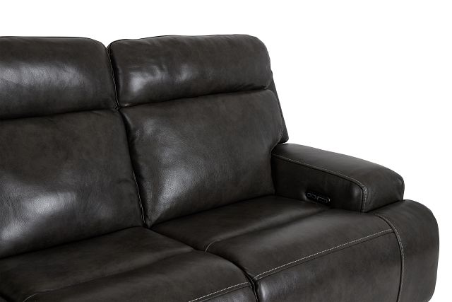 Valor Dark Gray Leather Power Reclining Sofa (7)