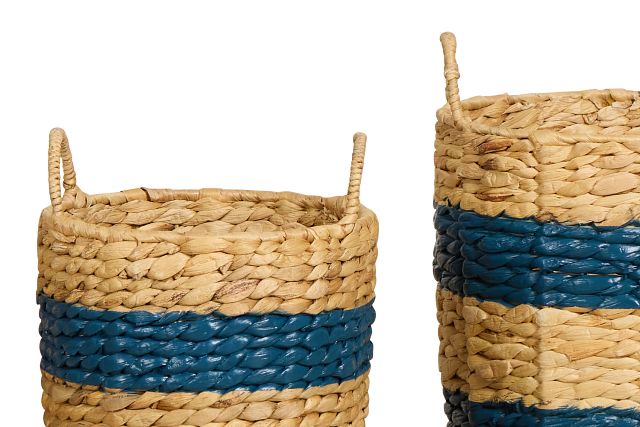 Maddie Set Of 3 Stripe Basket