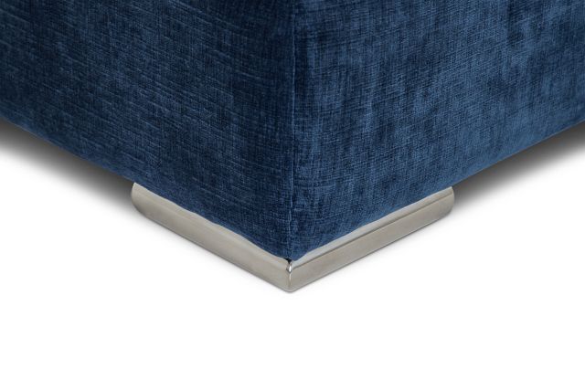 Brielle Blue Fabric Storage Ottoman