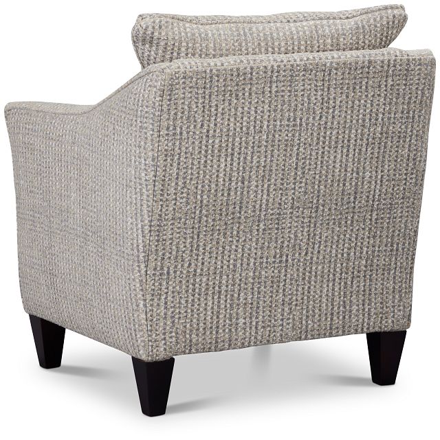 Webcam Gray Fabric Accent Chair